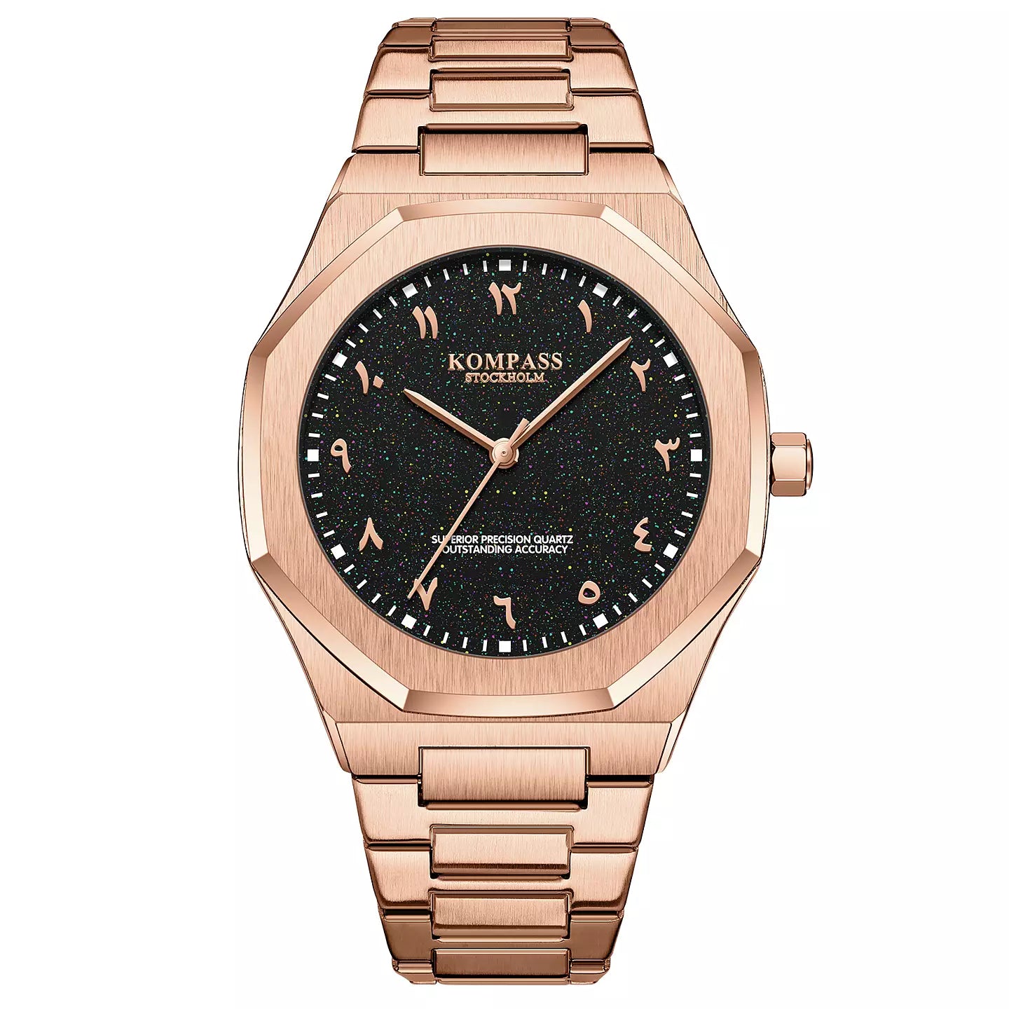 Kompass Star-Dust Arabic Rose Gold Black