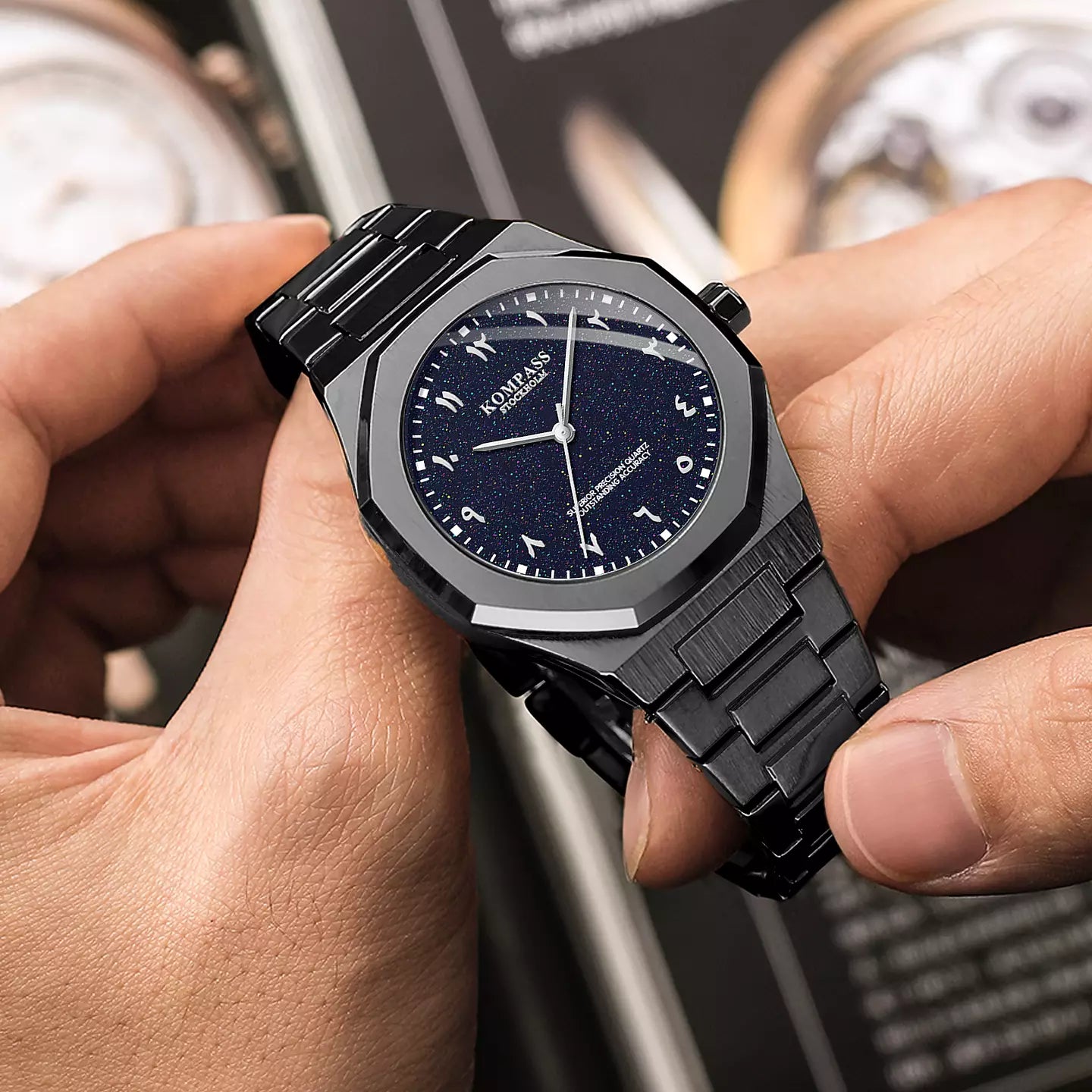 Kompass Star-Dust Arabic Black Blue