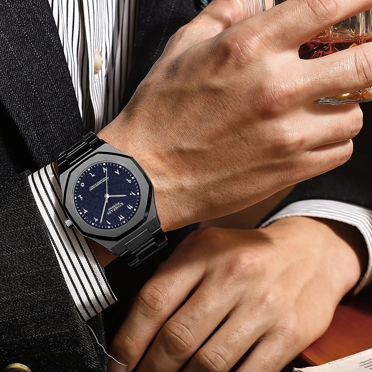 Kompass Star-Dust Arabic Black Blue