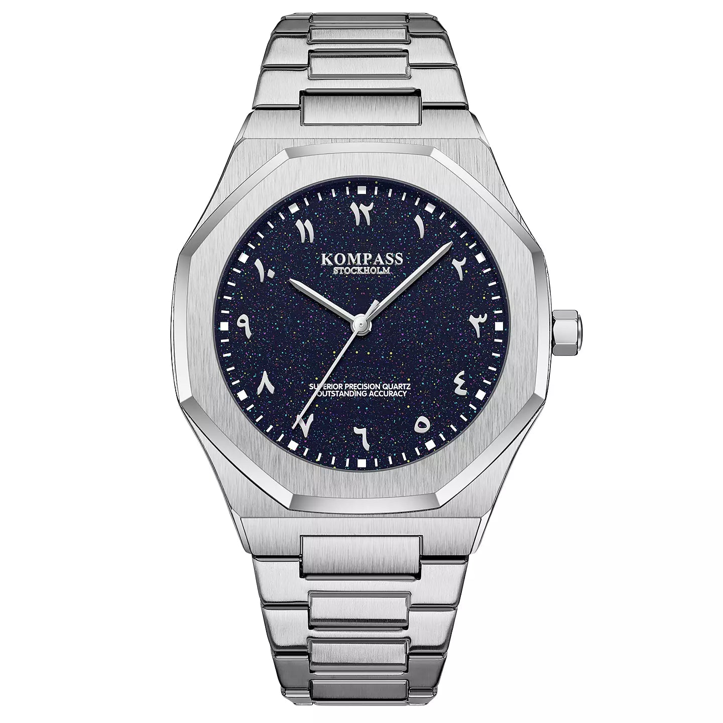Kompass Star-Dust Arabic Silver Blue