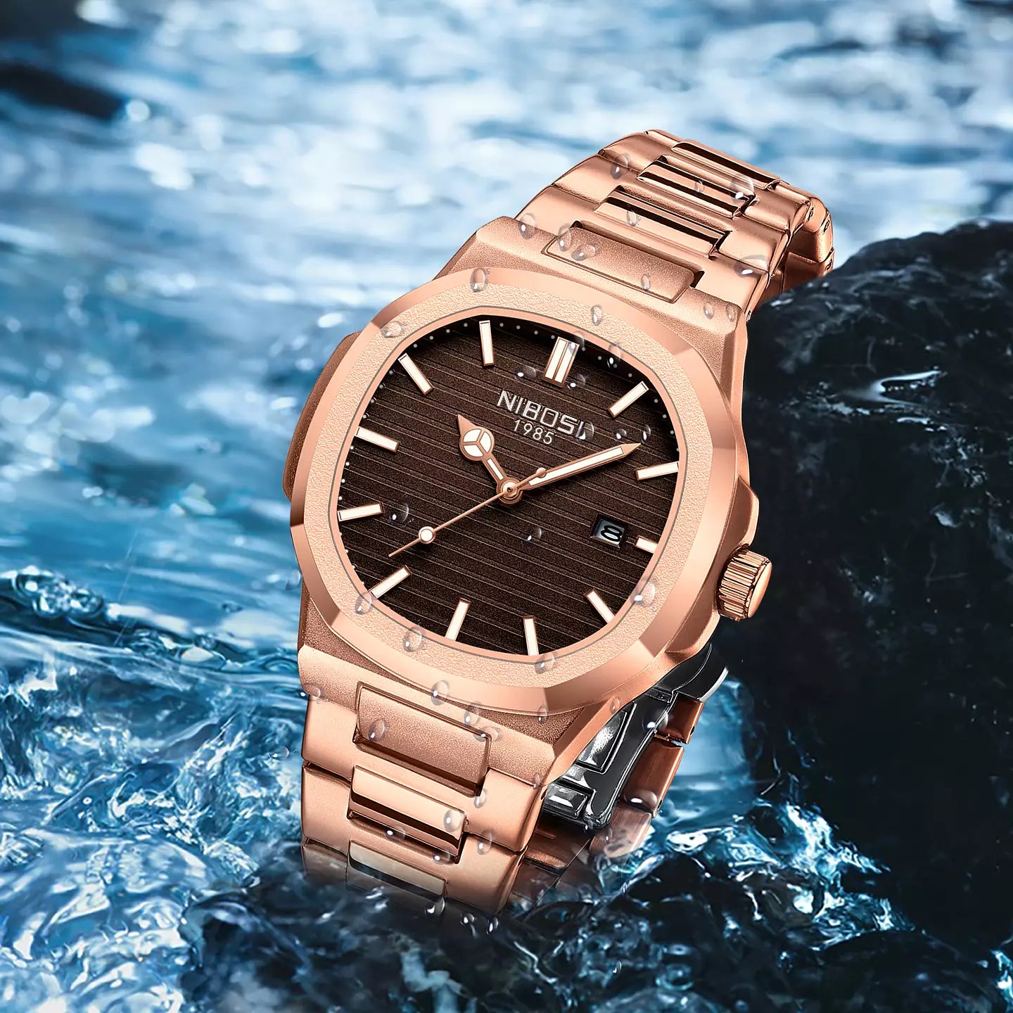 Nibosi Astronaut Rose Gold Brown